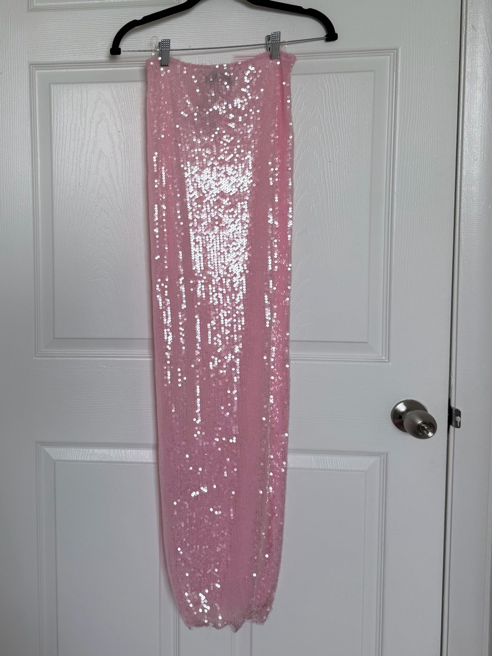 White Fox Love Birds Sequin Maxi in Pink